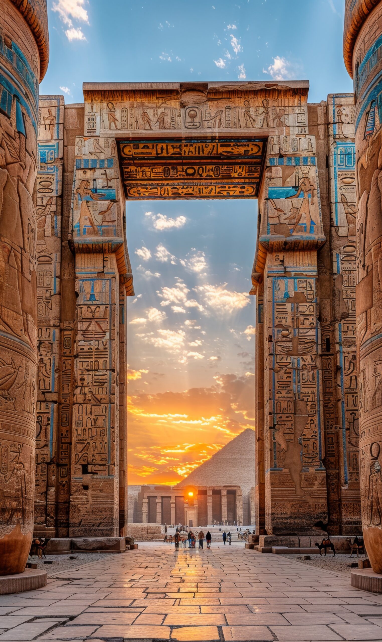 Egyptian hieroglyphs wall